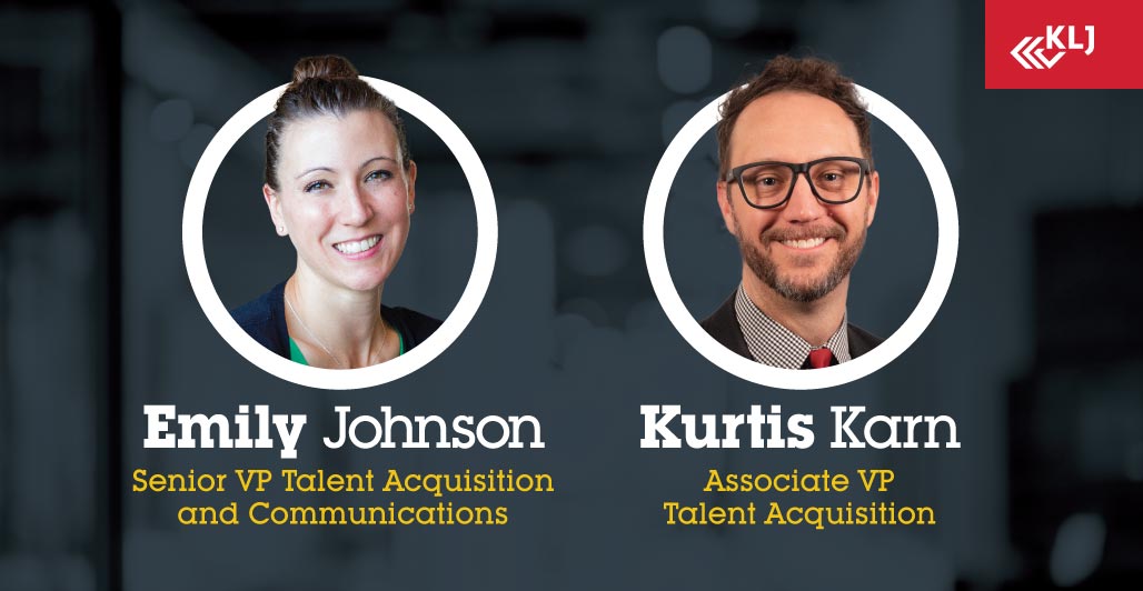 KLJ Promotes Emily Johnson to Senior VP and  Welcomes Associate VP to Talent Acquisition Team
