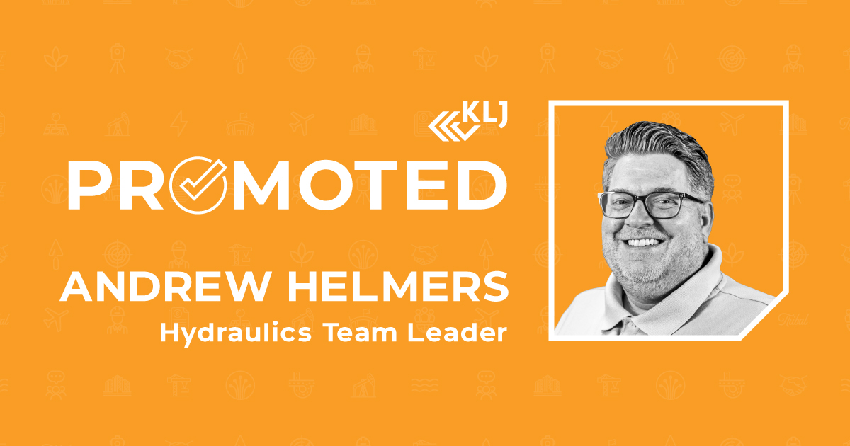 Andrew Helmers Promoted to Hydraulics Team Leader in Minnesota