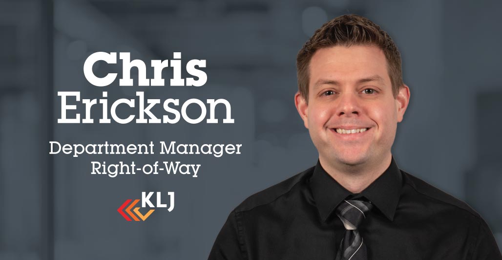 KLJ Promotes Erickson to Right-of-Way Manager